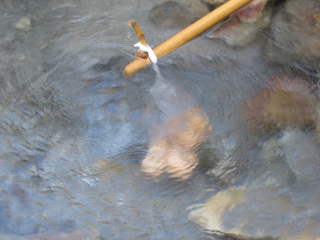 Boiling eggs in the Pai hot springs