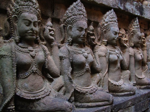 Sculptures of Princesses, Angkor, Cambodia
