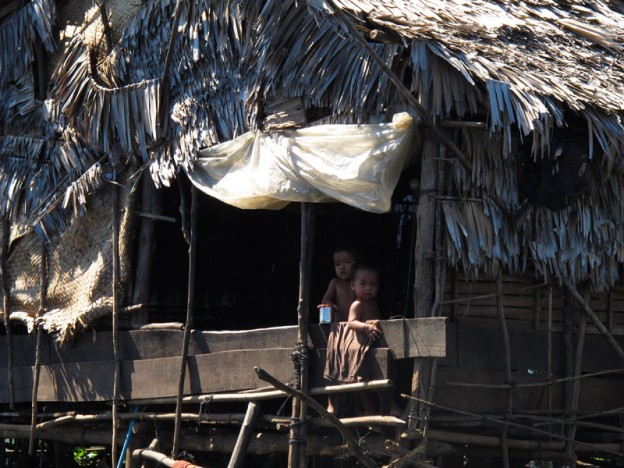 Kids in Kompong Phluk, Tonle Sap, Cambodia