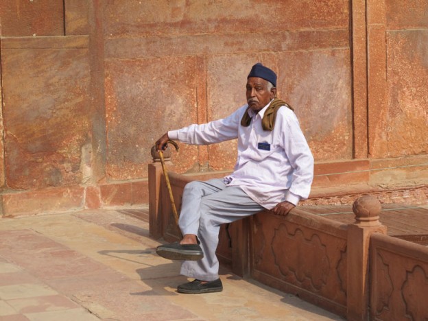 Guide at the Taj Mahal in Agra, India