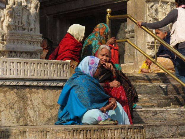 Women Chatting in Front of a Jain Temple in Udaipur, India