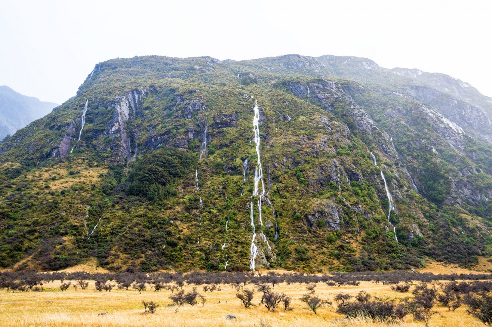 Waterfalls, Mt Cook, New Zealand