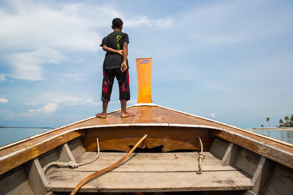 Our boat and the skipper's assistant