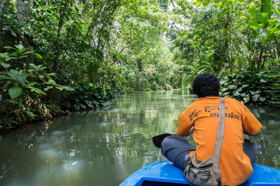 River to the cave entrance