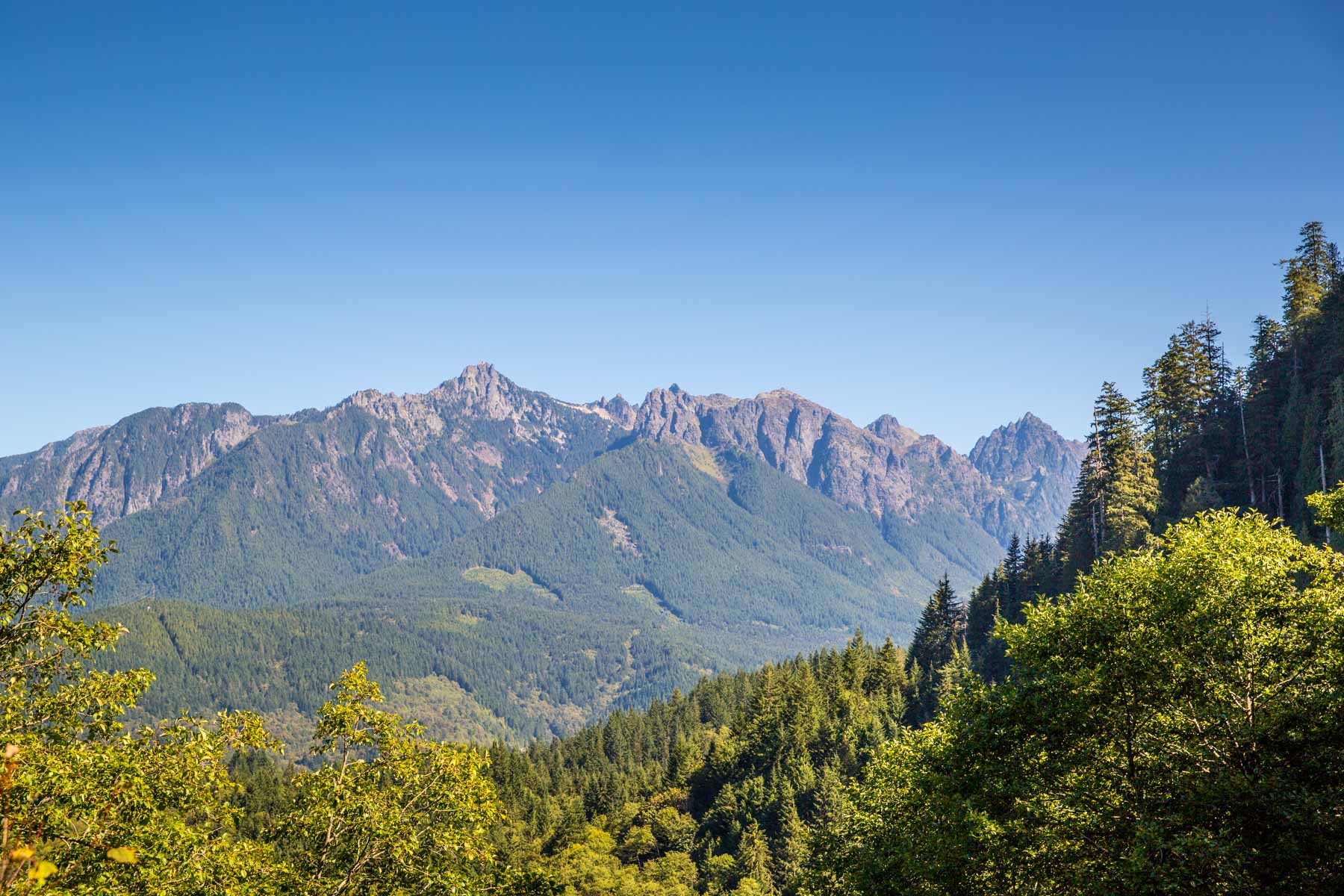 Vista across the Central Cascades