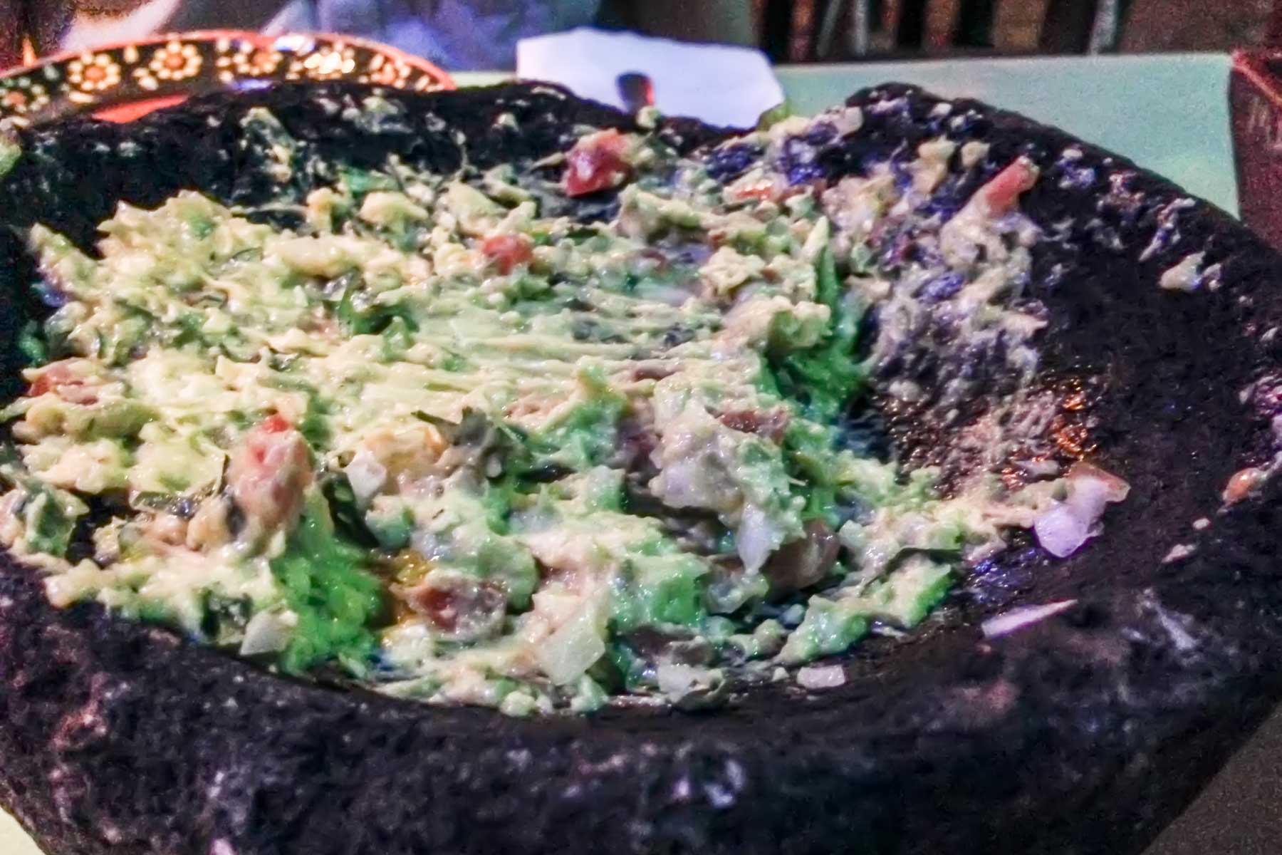 Fresh guacamole made in front of you at Margarita Grill