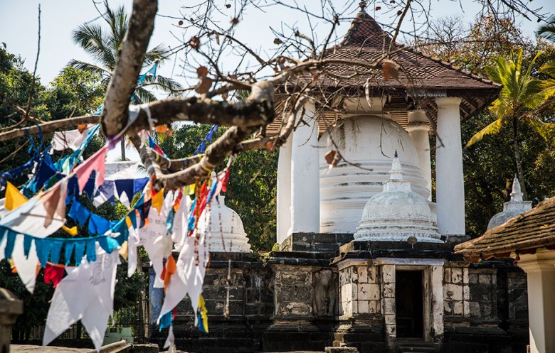 Prayer flags, Gadaladeniya Temple, Kandy, Sri Lanka